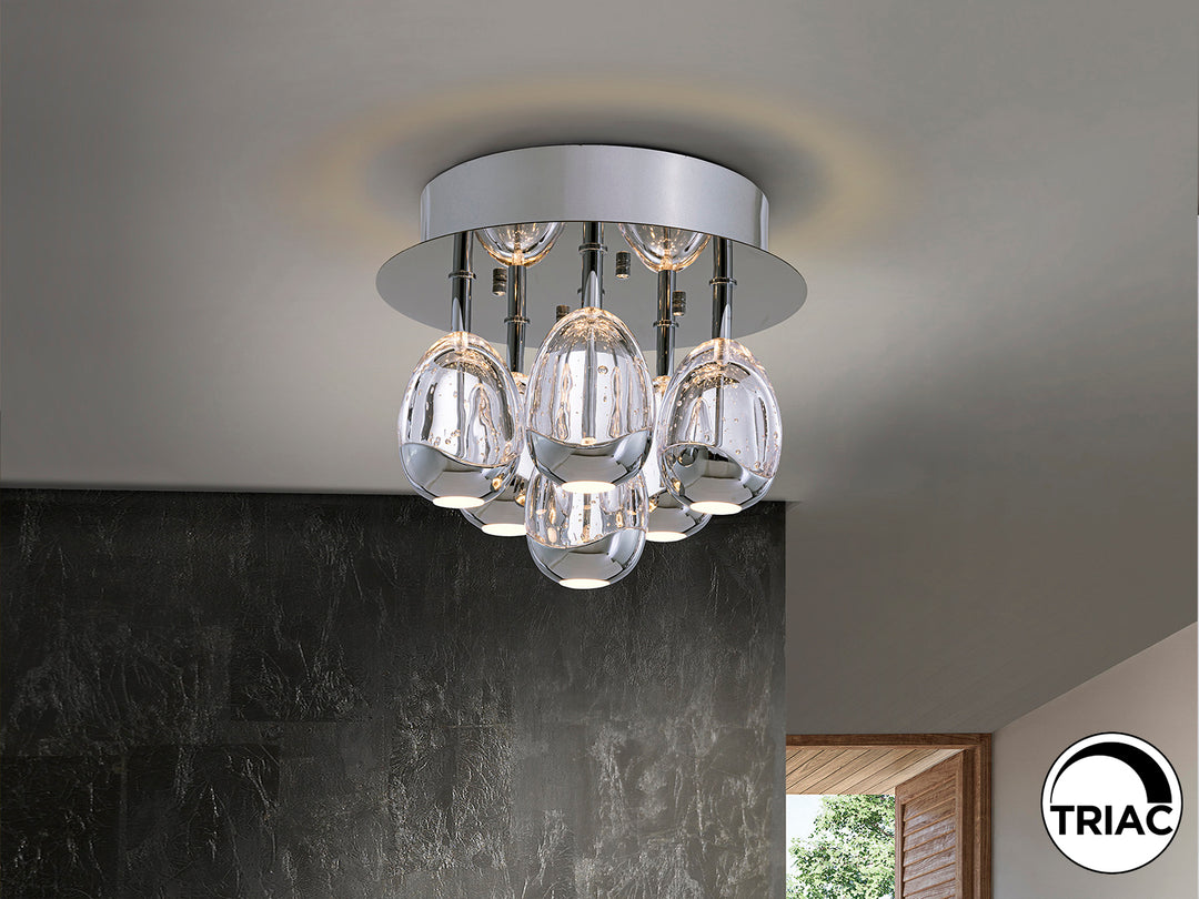 Schuller 785532 Rocio 6 LED Light Flush Ceiling Chrome