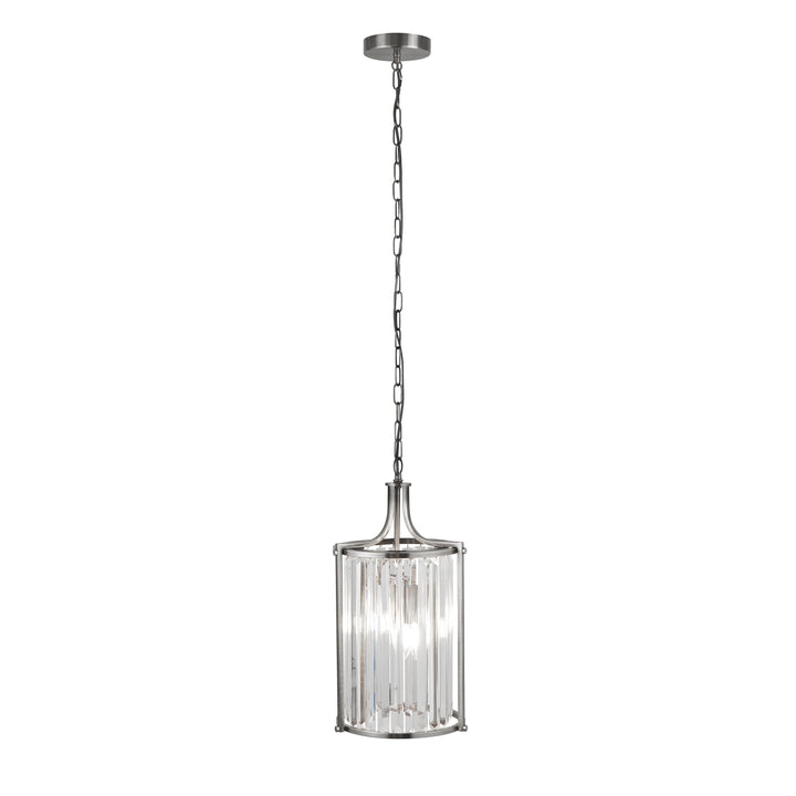 Searchlight 8092-2CC Victoria 2 Light Pendant Chrome With Crystal Glass