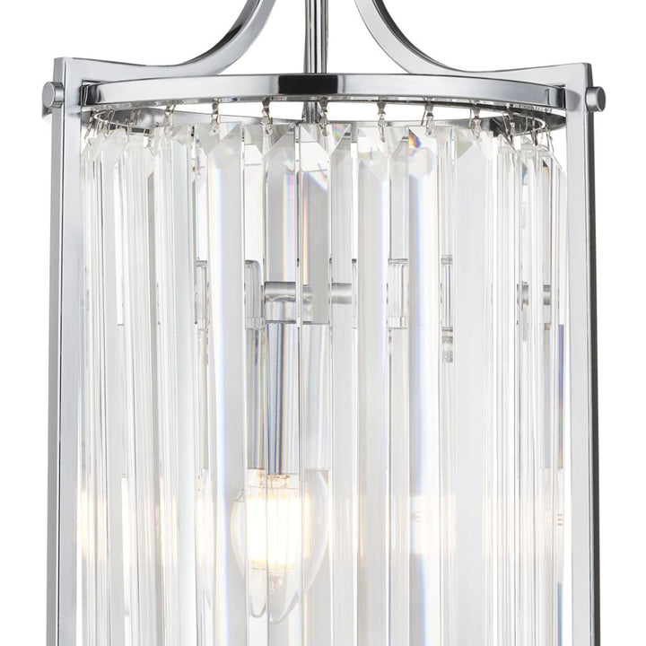 Searchlight 8092-2CC Victoria 2 Light Pendant Chrome With Crystal Glass