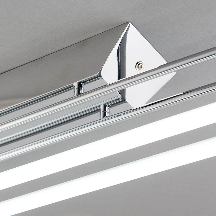 81691 Harper LED 2 Light Flush Ceiling Light Chrome