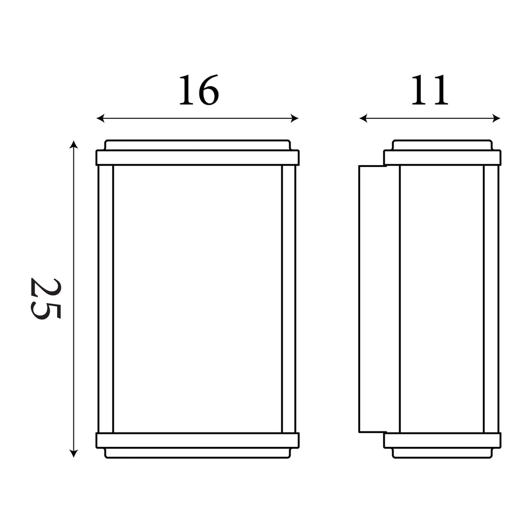 Searchlight 8204AB Box Outdoor Wall &amp; Porch Light - 1 Light Antique Brass Rectangle Box