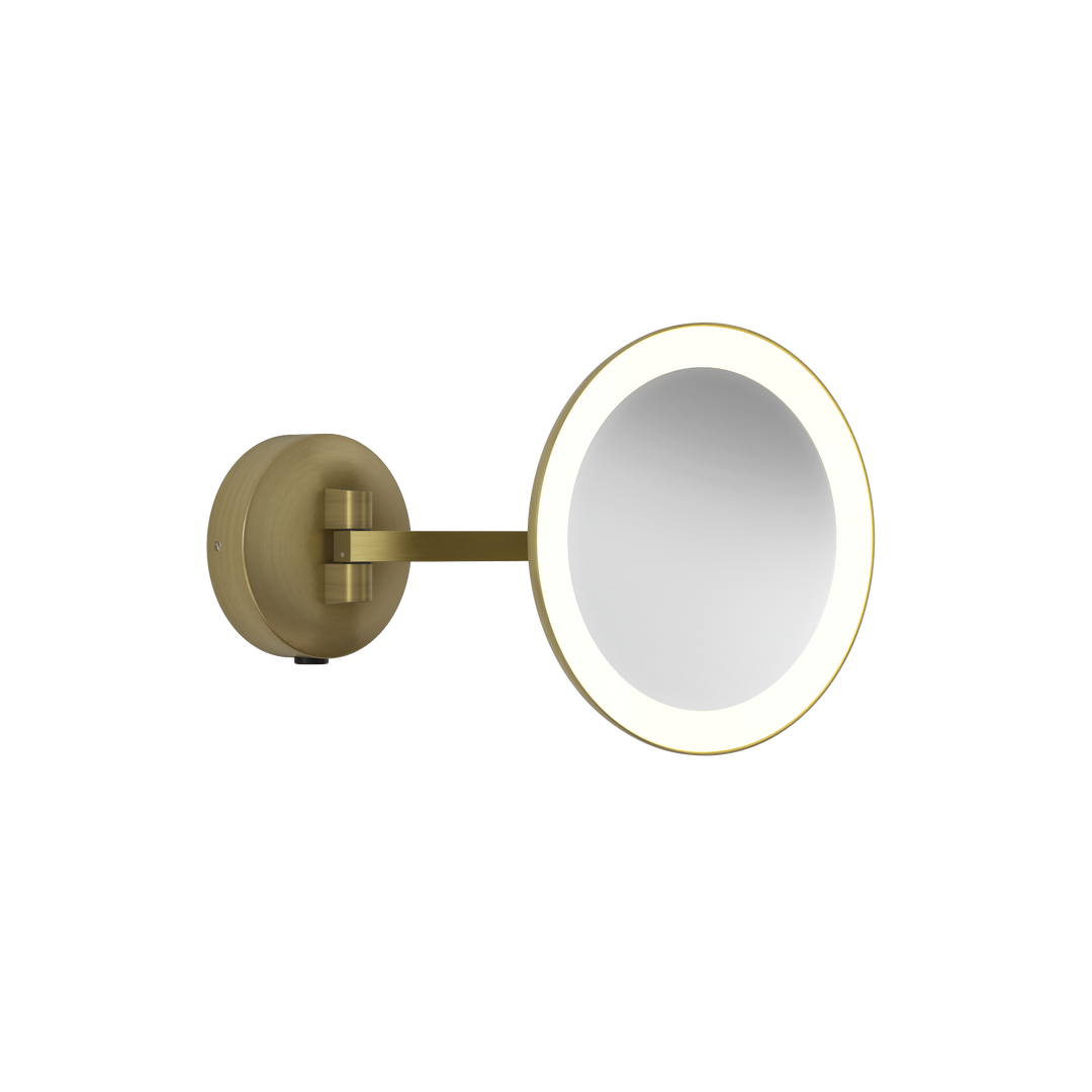 Astro 1373027 Mascali Round LED Bathroom Mirror Matt Brushed Brass