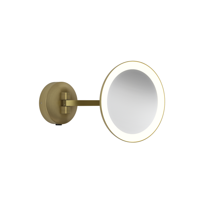 Astro 1373027 Mascali Round LED Bathroom Mirror Matt Brushed Brass