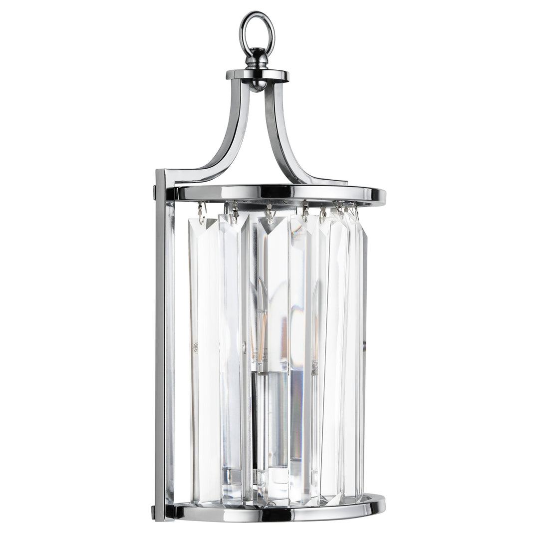 Searchlight 8571CC Victoria 1 Light Wall Light Chrome With Crystal Glass