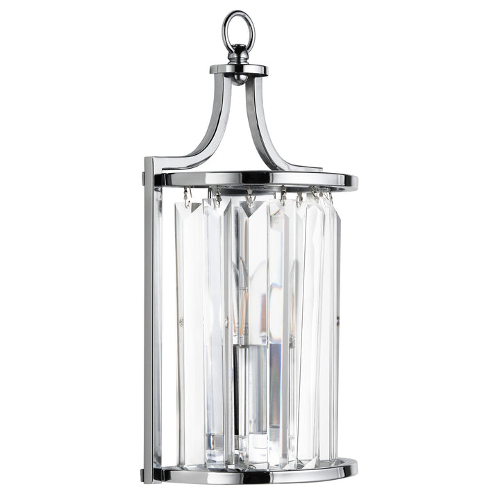 Searchlight 8571CC Victoria 1 Light Wall Light Chrome With Crystal Glass