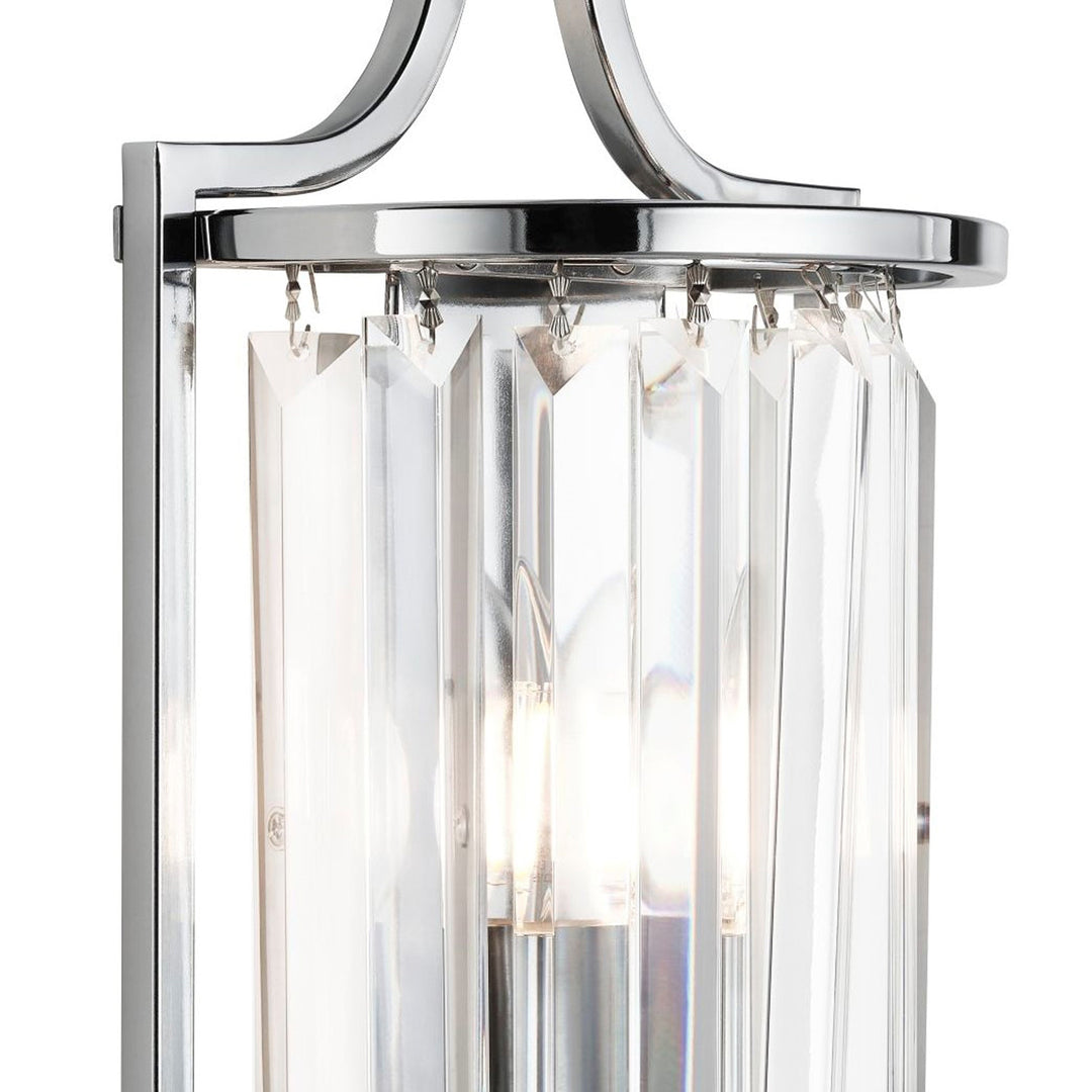 Searchlight 8571CC Victoria 1 Light Wall Light Chrome With Crystal Glass