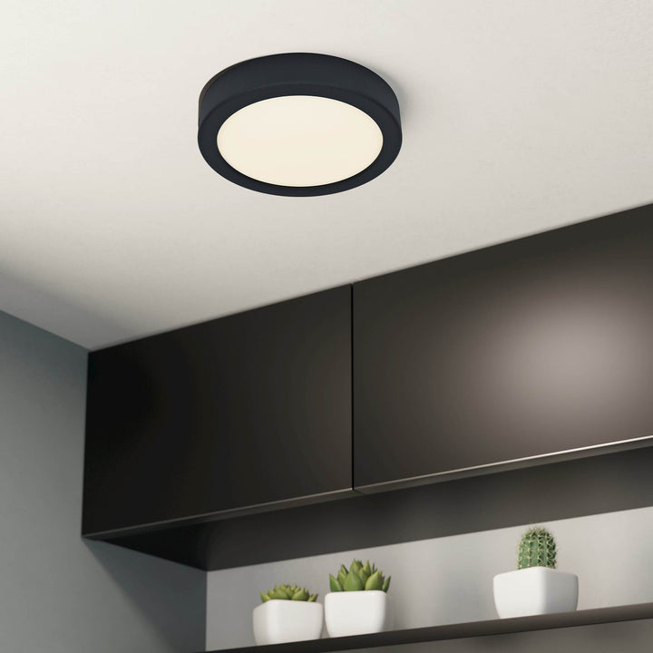 Eglo 901324 Fueva 6 IP44 LED CCT Plastic Ceiling Light (D) 16.6cm Black