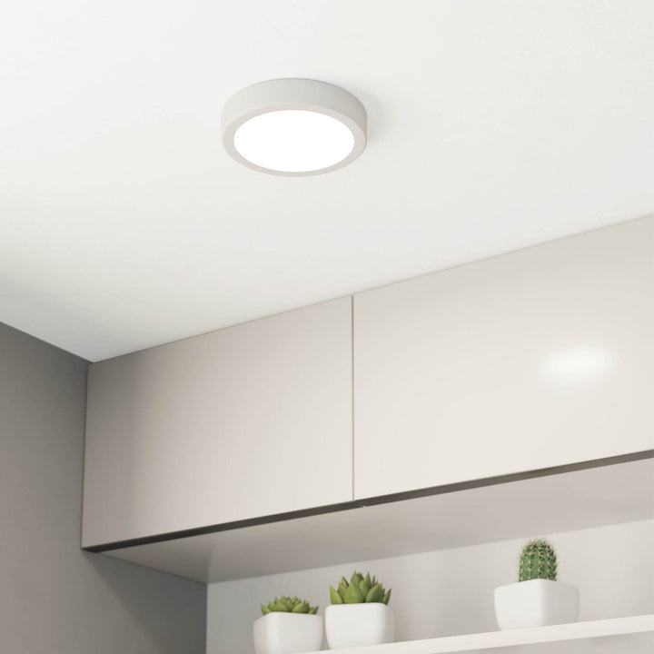 Eglo 901332 Fueva 6 IP44 LED CCT Plastic Ceiling Light (D) 16.6cm White