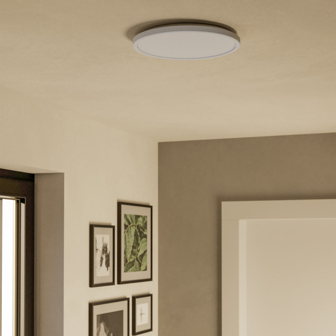 Eglo 901471 Rovito-Z Round White Plastic Smart Control Colour Changing LED Ceiling Light (D) 30cm