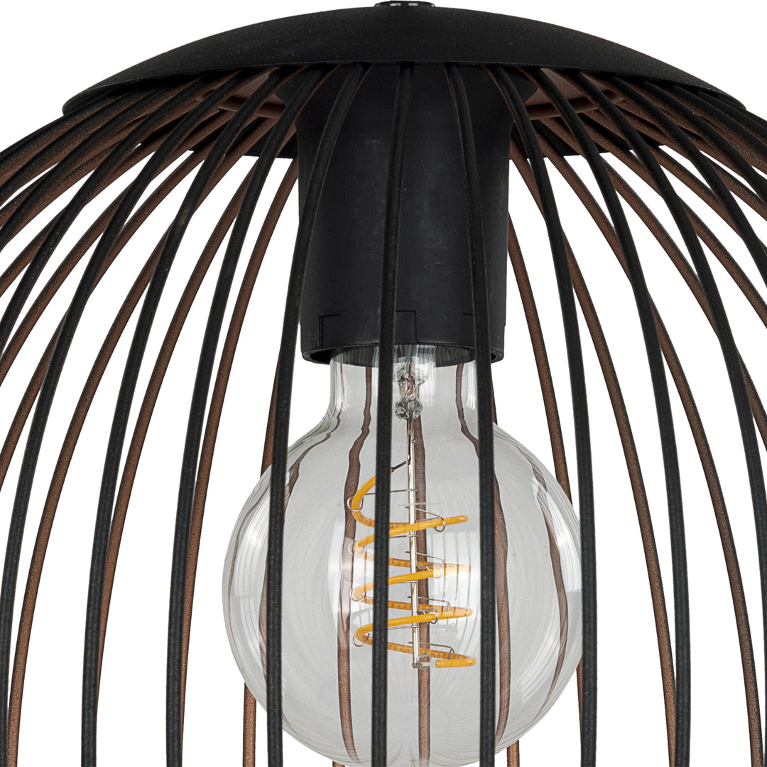 Eglo 901868 Almanzora Black & Copper Wire Modern Steel Pendant