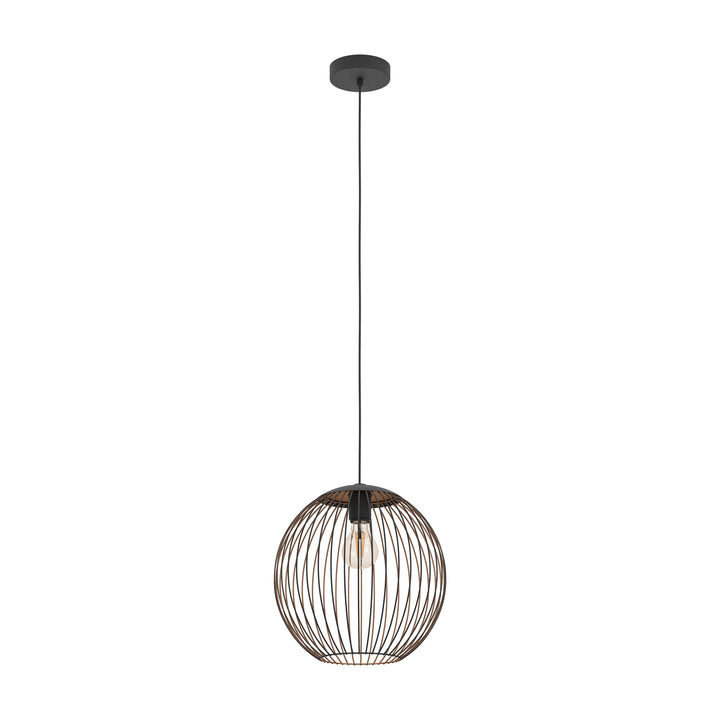 Eglo 901868 Almanzora Black & Copper Wire Modern Steel Pendant
