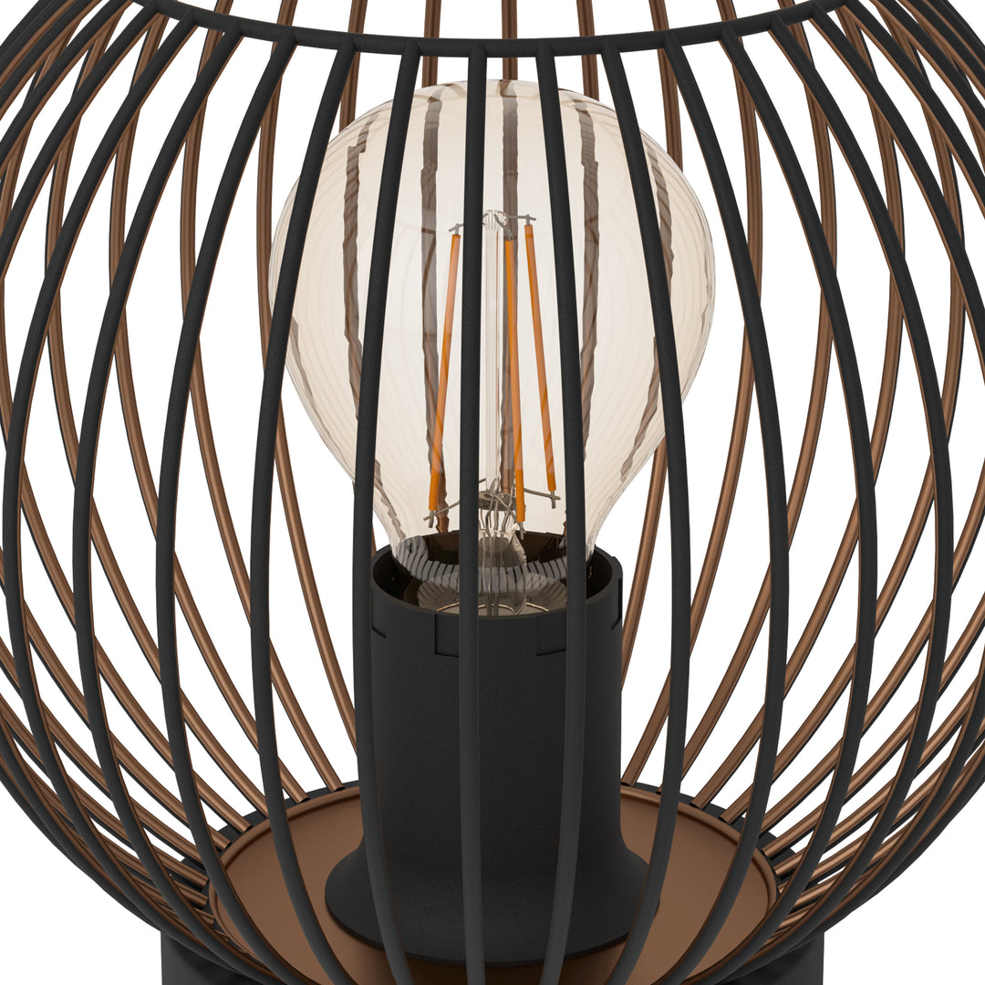 Eglo 901872 Almanzora Black & Copper Wire Modern Steel Table Lamp