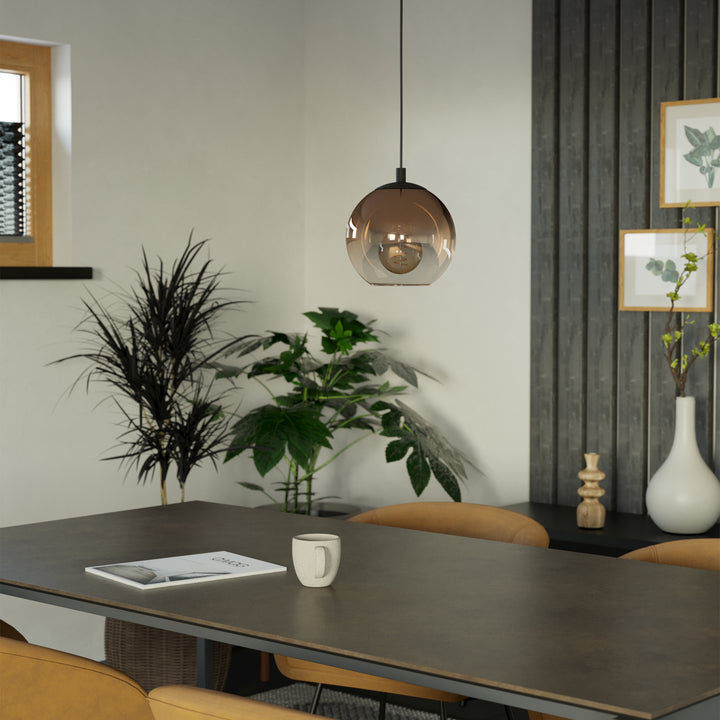 Eglo 901923 Ariscani 1 Copper Ombre Effect Glass Single Pendant