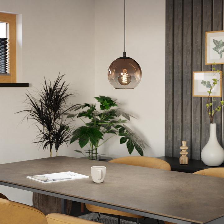 Eglo 901923 Ariscani 1 Copper Ombre Effect Glass Single Pendant