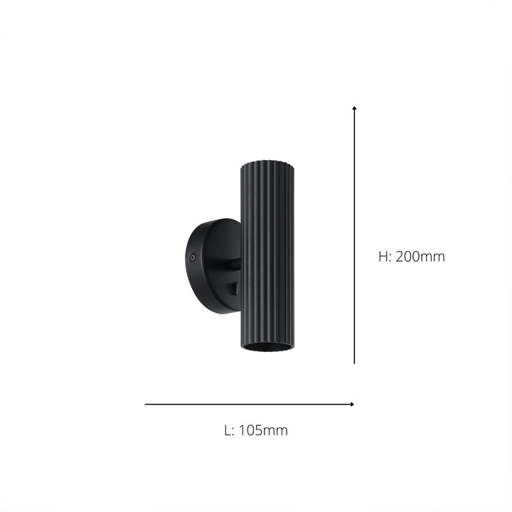 Eglo 902032 Portillo Aluminium & Steel Modern Uplight & Wall Down Light Black