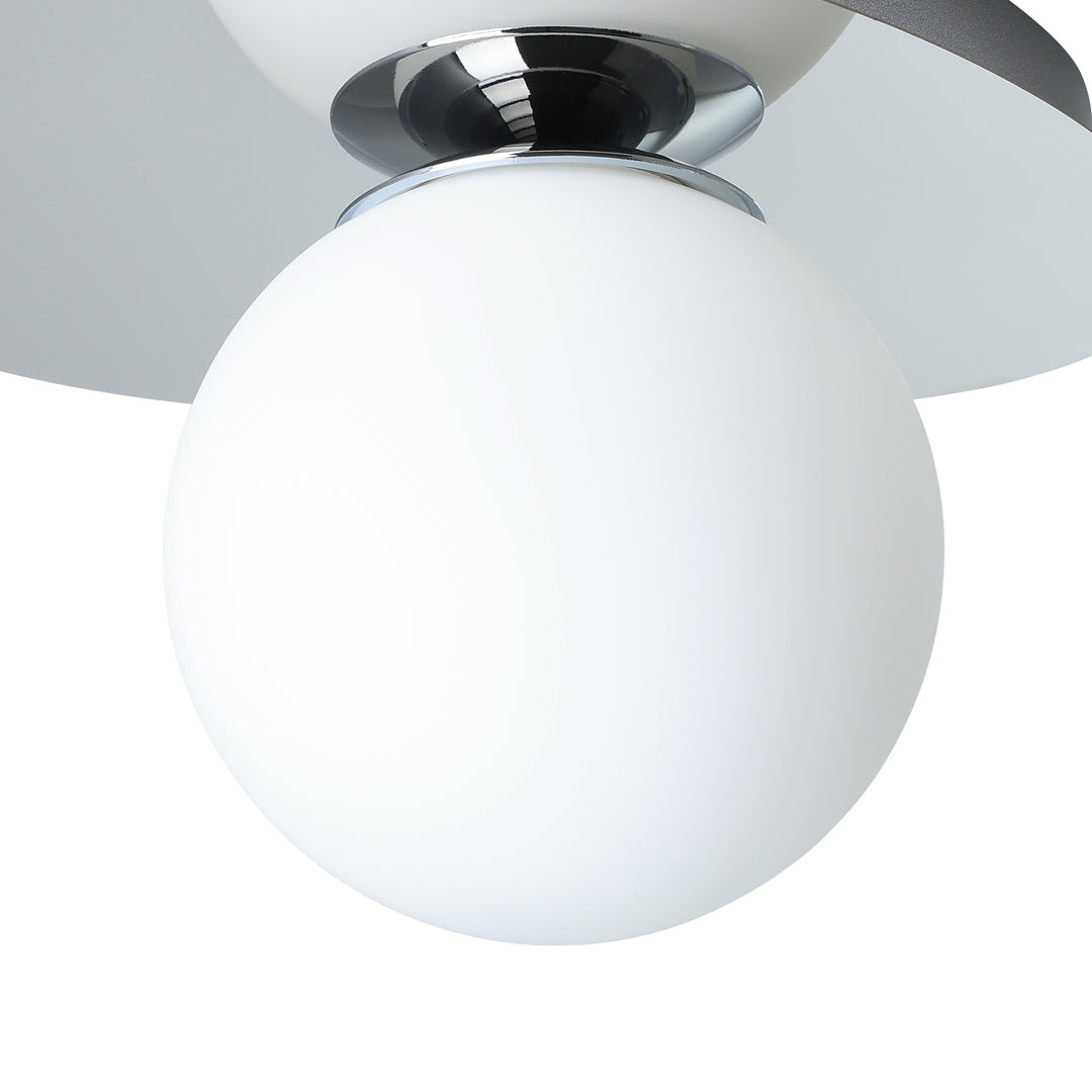 Eglo 902095 Castrovido Matte Glass & Steel Modern Bathroom Wall Light Chrome