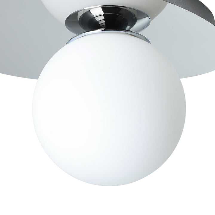 Eglo 902095 Castrovido Matte Glass & Steel Modern Bathroom Wall Light Chrome