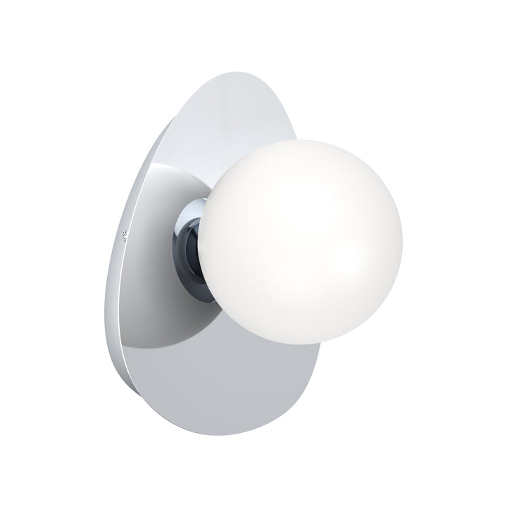 Eglo 902095 Castrovido Matte Glass & Steel Modern Bathroom Wall Light Chrome