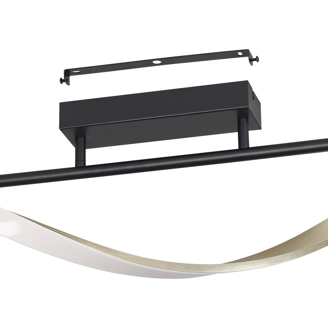 Eglo 902134 Conaprato Black & Brushed Brass Modern Ceiling Light