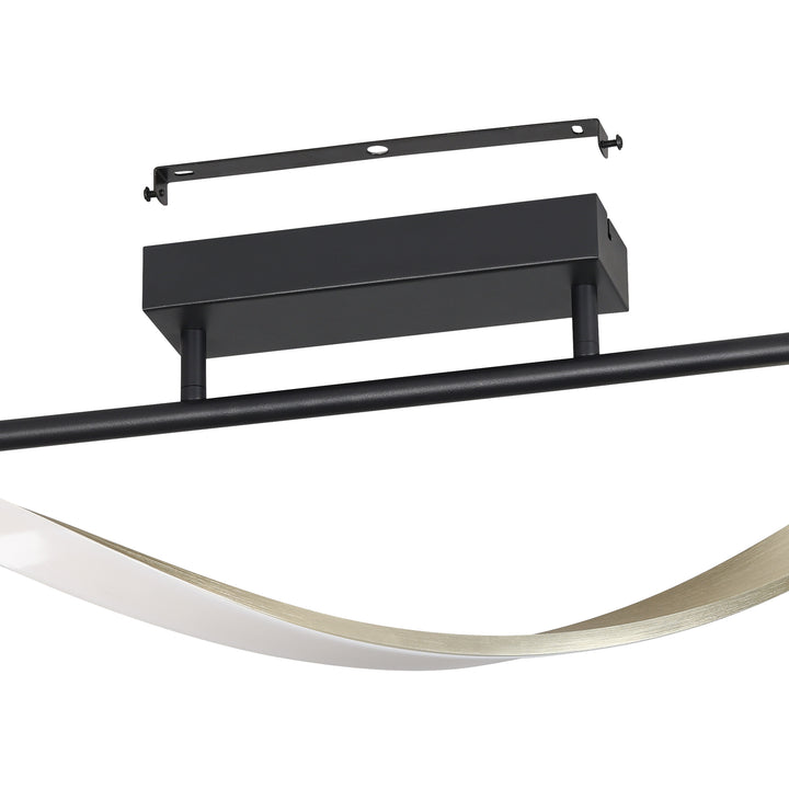 Eglo 902134 Conaprato Black & Brushed Brass Modern Ceiling Light