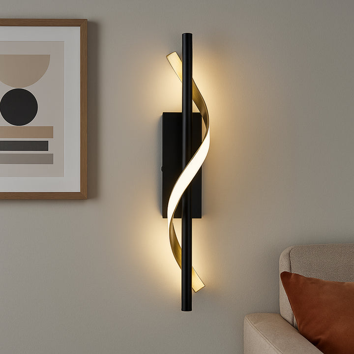 Eglo 902136 Conaprato Black & Brushed Brass Modern Wall Light
