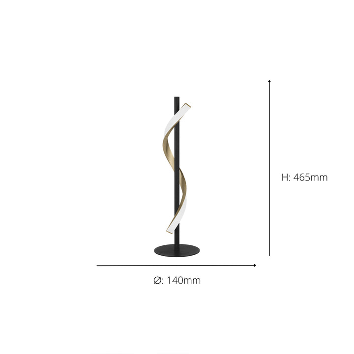 Eglo 902137 Conaprato Black & Brushed Brass Modern Table Lamp