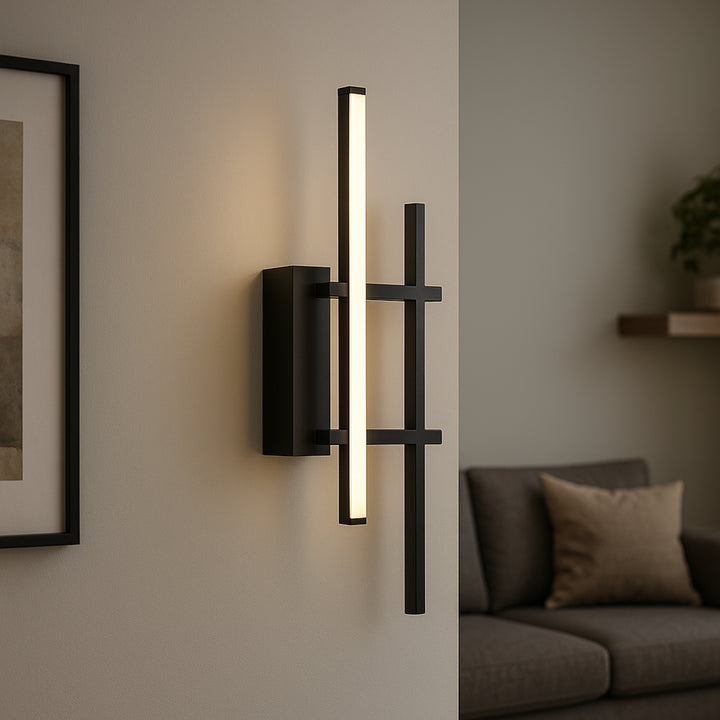 Eglo 902139 Trepiliano Aluminium & Steel Black Modern LED Linear Wall Light