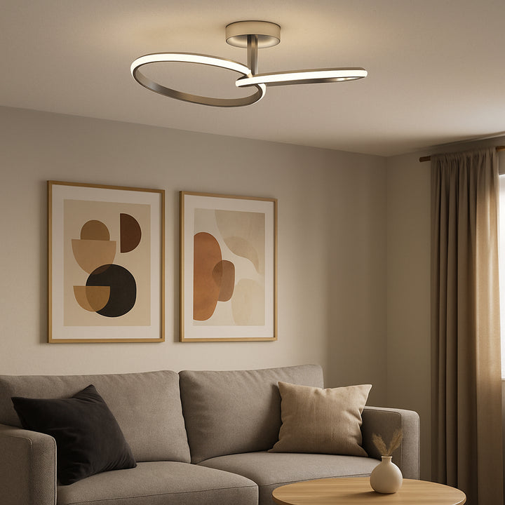 Eglo 902145 Congiunti Chrome Dual LED CCT Modern Ceiling Light