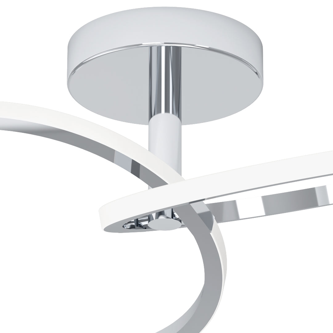Eglo 902145 Congiunti Chrome Dual LED CCT Modern Ceiling Light