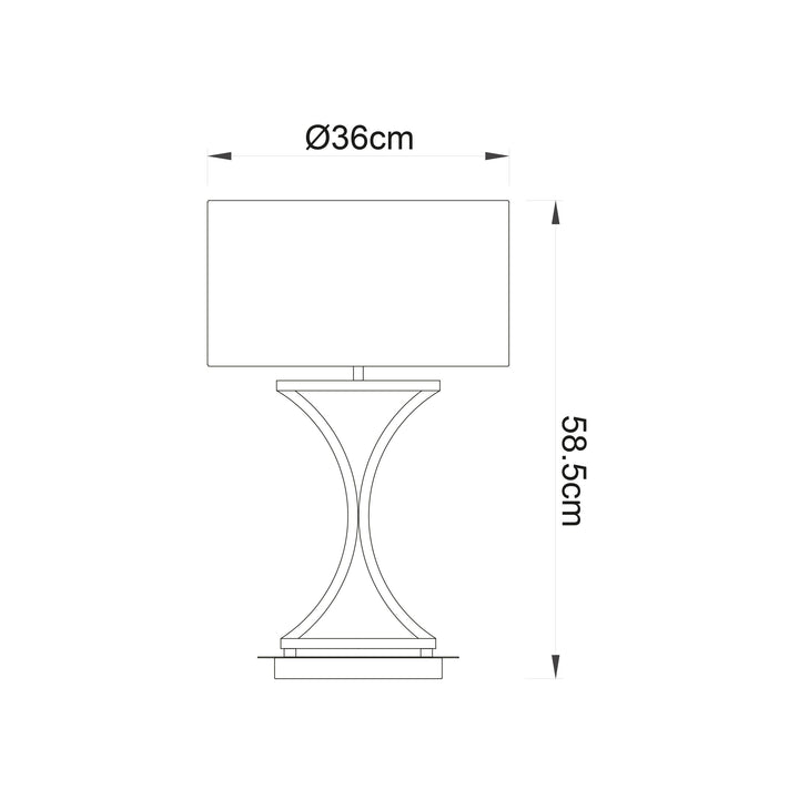 99961 Epalle - Twin Pack Table Lamp Chrome White