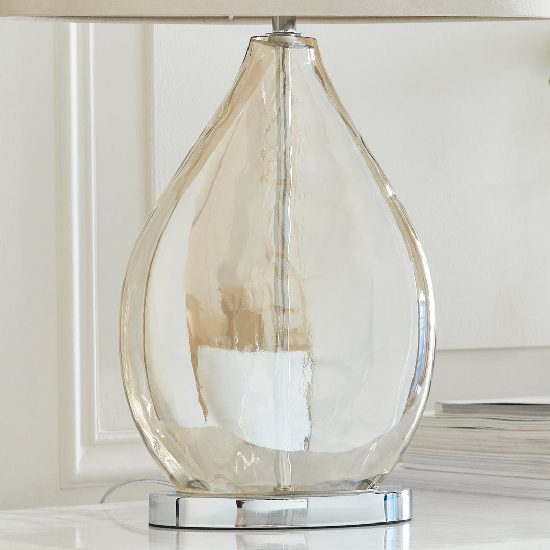 99964 Kew - Twin Pack Table Lamp Gold Grey