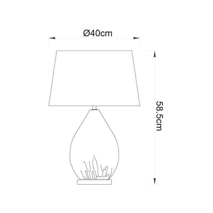 99964 Kew - Twin Pack Table Lamp Gold Grey