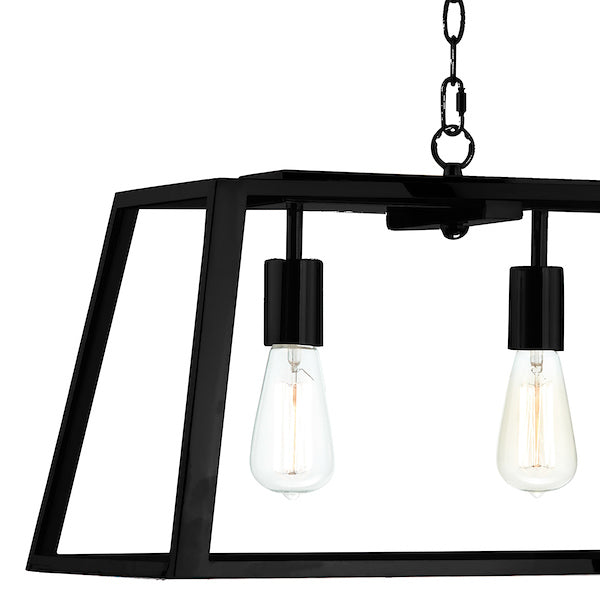 Dar ACA0522 Academy 5 Light Pendant Black