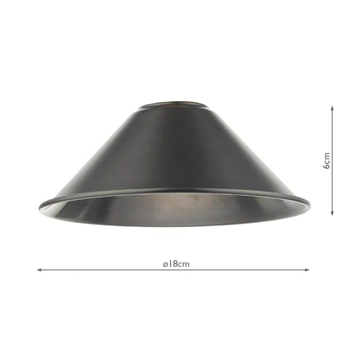 Dar ACC862 Easy Fit Pewter Metal Shade 18cm
