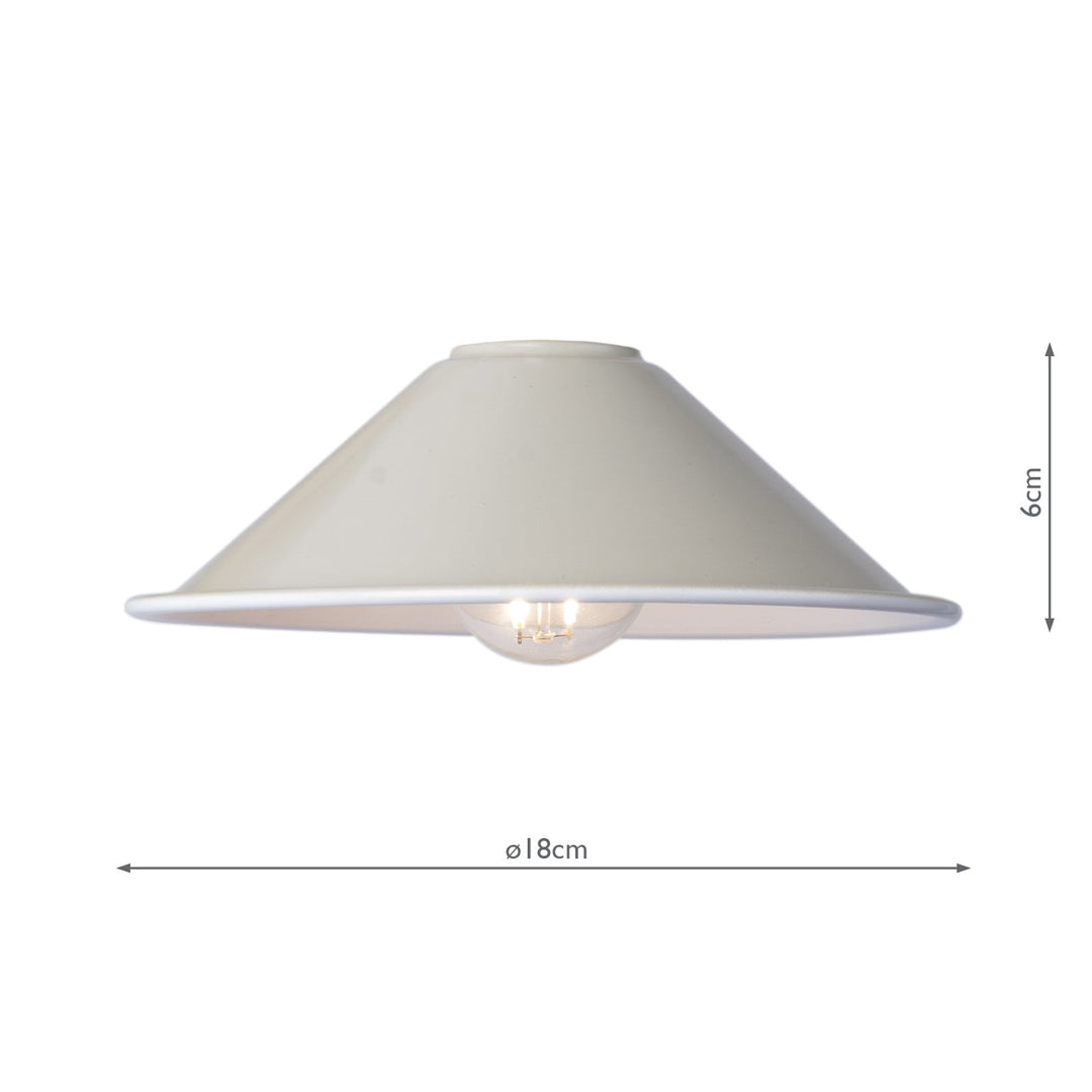 Dar ACC866 Easy Fit Metal Shade Matt Cashmere/Taupe 18cm