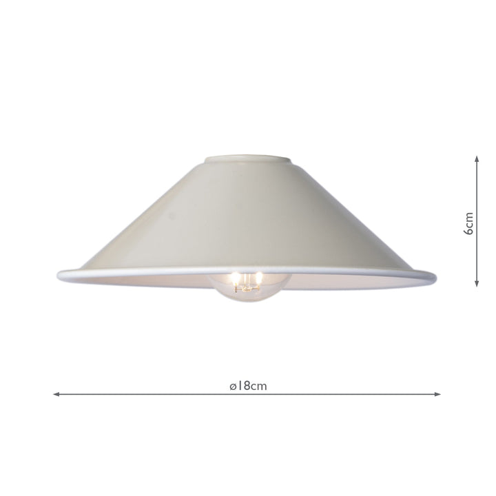Dar ACC866 Easy Fit Metal Shade Matt Cashmere/Taupe 18cm