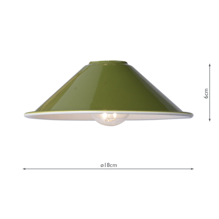 Dar ACC867 Easy Fit Metal Shade Gloss Green 18cm