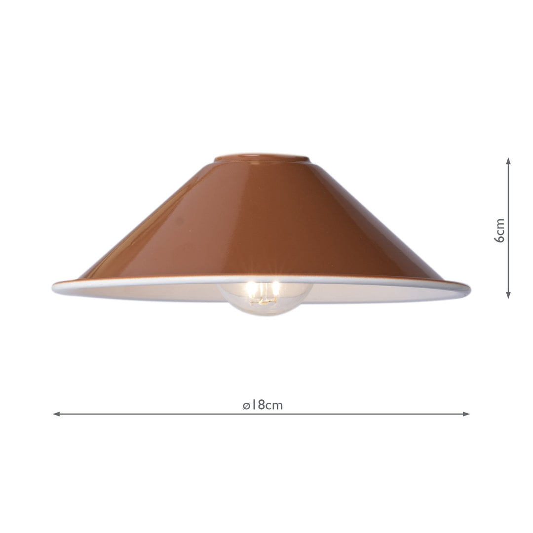 Dar ACC868 Easy Fit Metal Shade Gloss Red/Umber 18cm