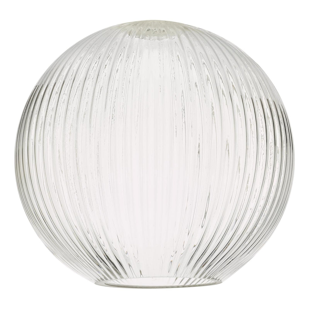 Dar ACC870 Easy Fit Ribbed Round Glass Shade