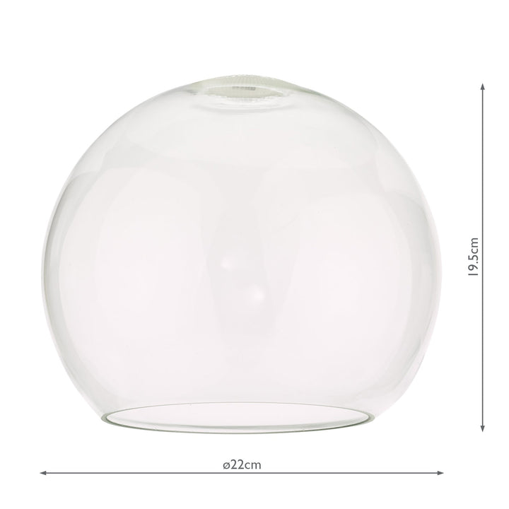 Dar ACC871 Easy Fit Open Round Glass Shade