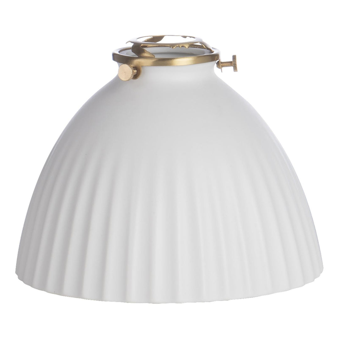 Dar ACC879 Easy Fit White Domed Ceramic Shade 17cm