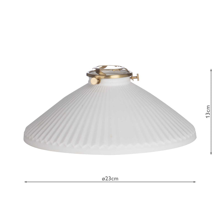Dar ACC880 Easy Fit White Shallow Ceramic Shade