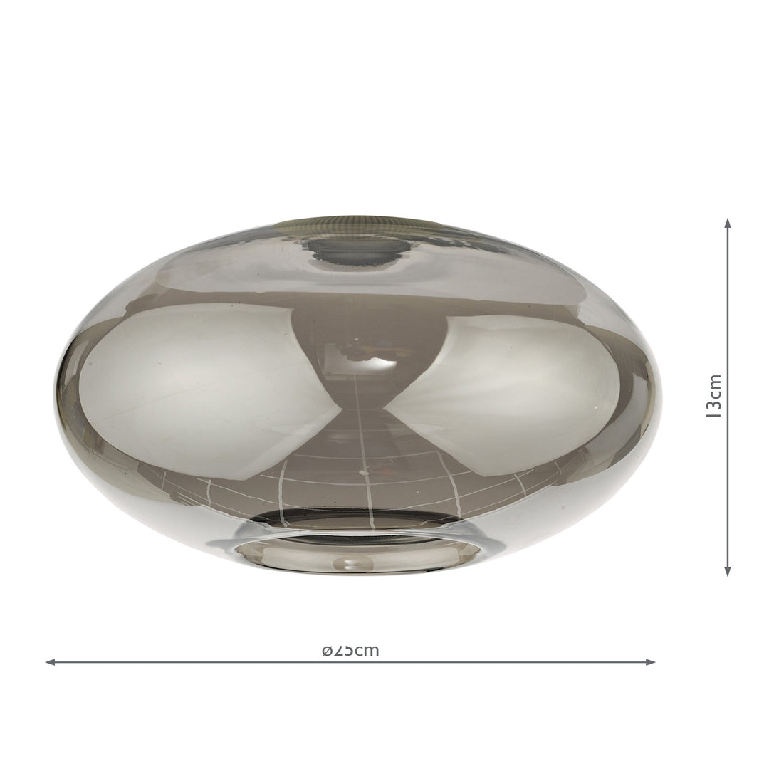 Dar AID6510A Aiden Easy Fit Pendant Smoked Glass