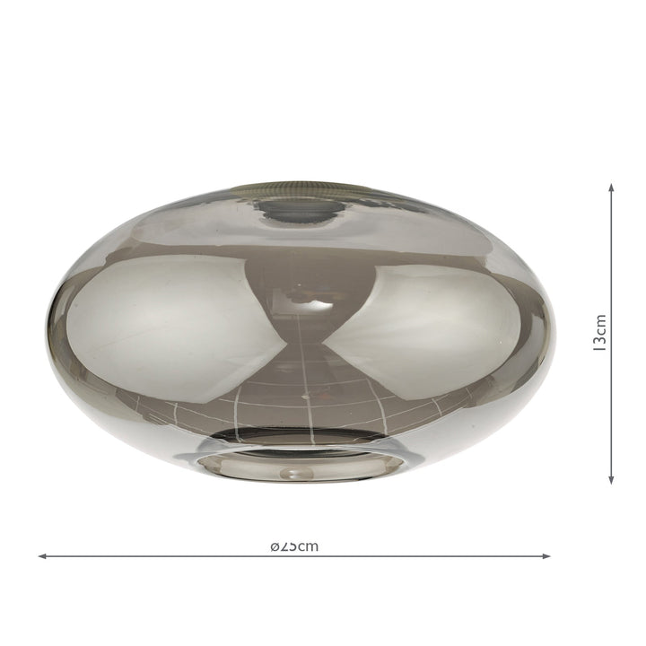 Dar AID6510A Aiden Easy Fit Pendant Smoked Glass