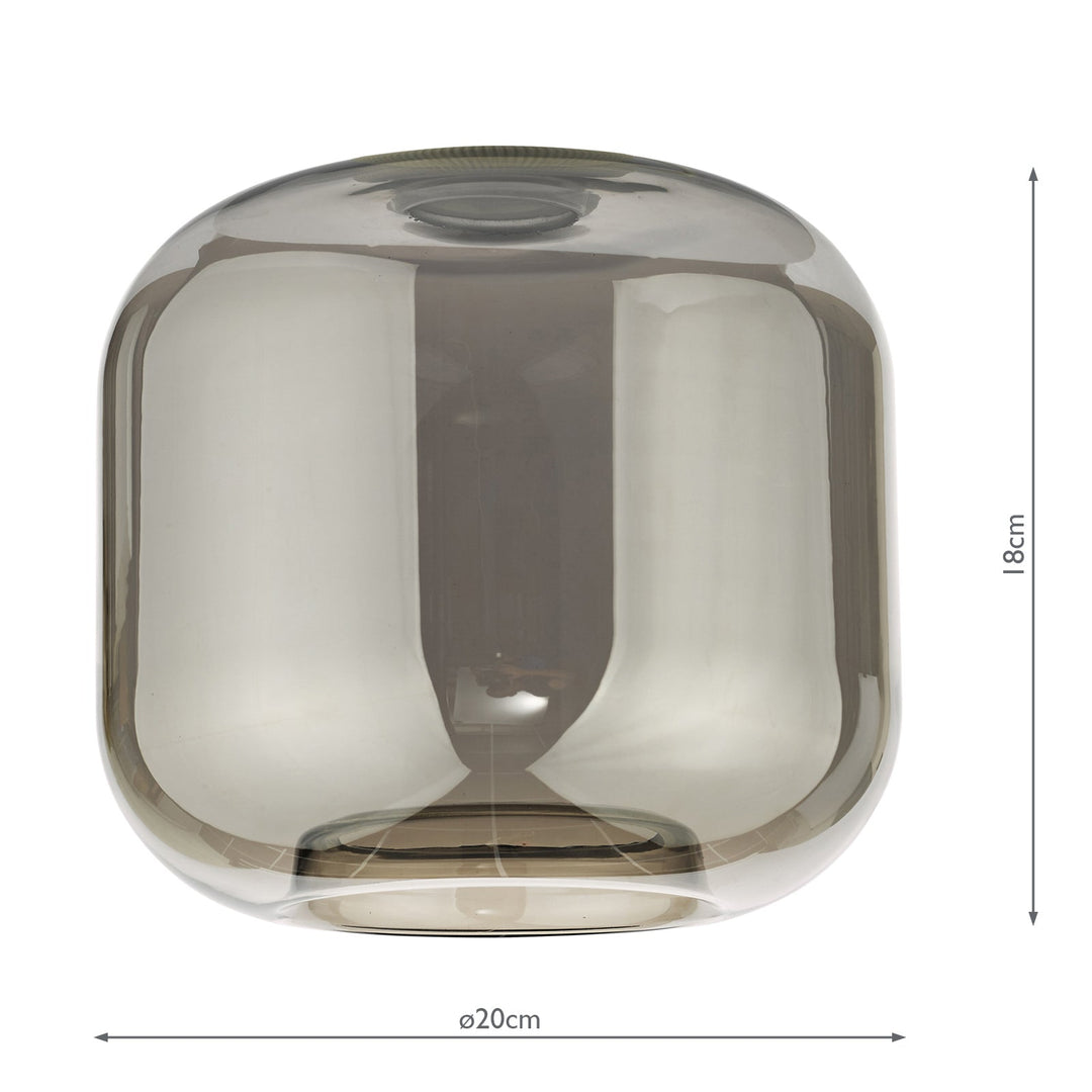 Dar AID6510B Aiden Easy Fit Pendant Smoked Glass