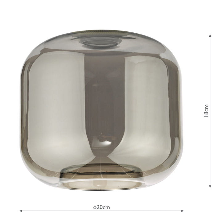 Dar AID6510B Aiden Easy Fit Pendant Smoked Glass