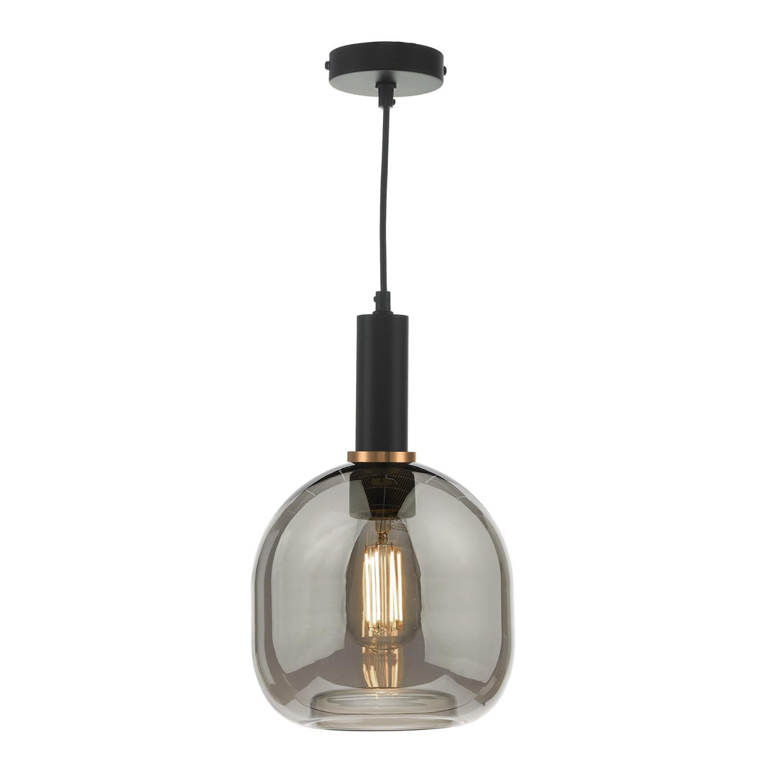 Dar AID6510C Aiden Easy Fit Pendant Smoked Glass
