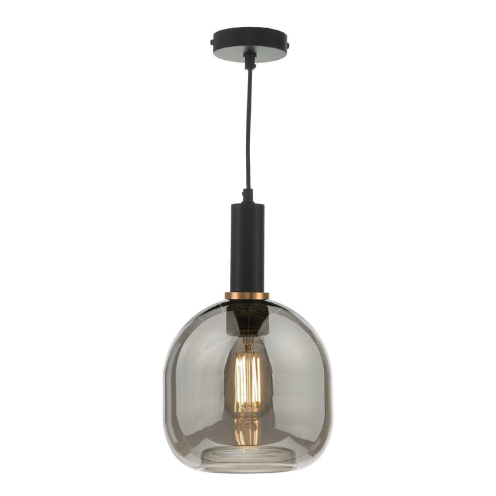 Dar AID6510C Aiden Easy Fit Pendant Smoked Glass