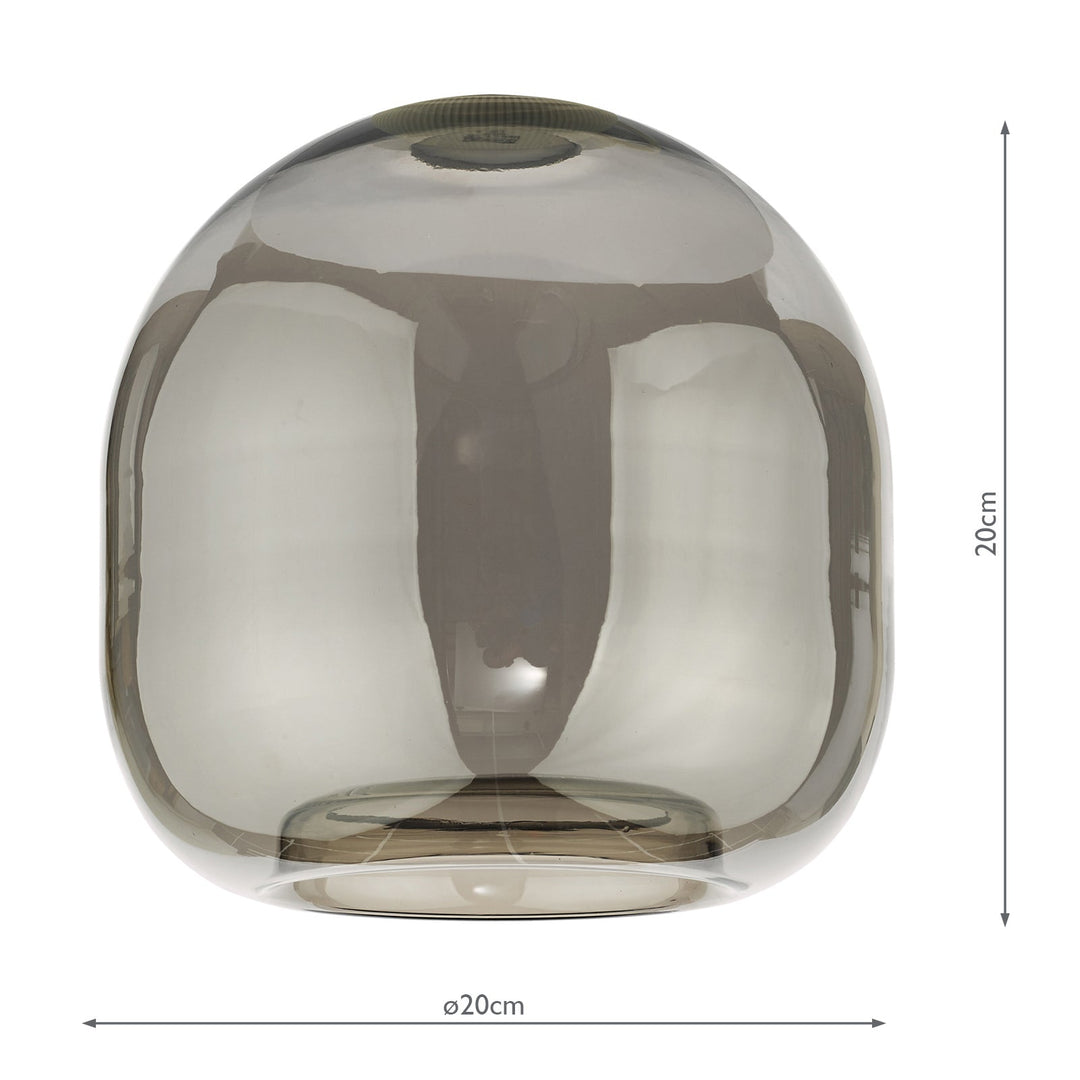 Dar AID6510C Aiden Easy Fit Pendant Smoked Glass
