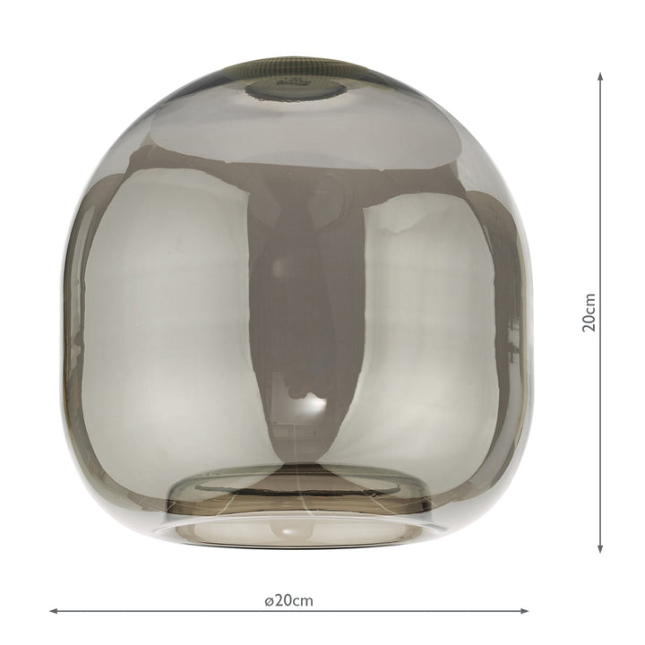 Dar AID6510C Aiden Easy Fit Pendant Smoked Glass
